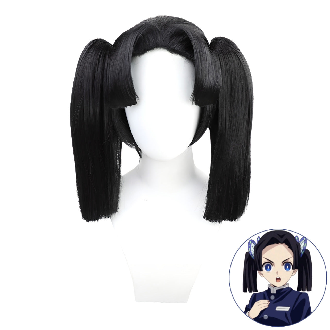 SAKUMETA KANZAIKI AOI Black Cosplay Wig with Twin Tails