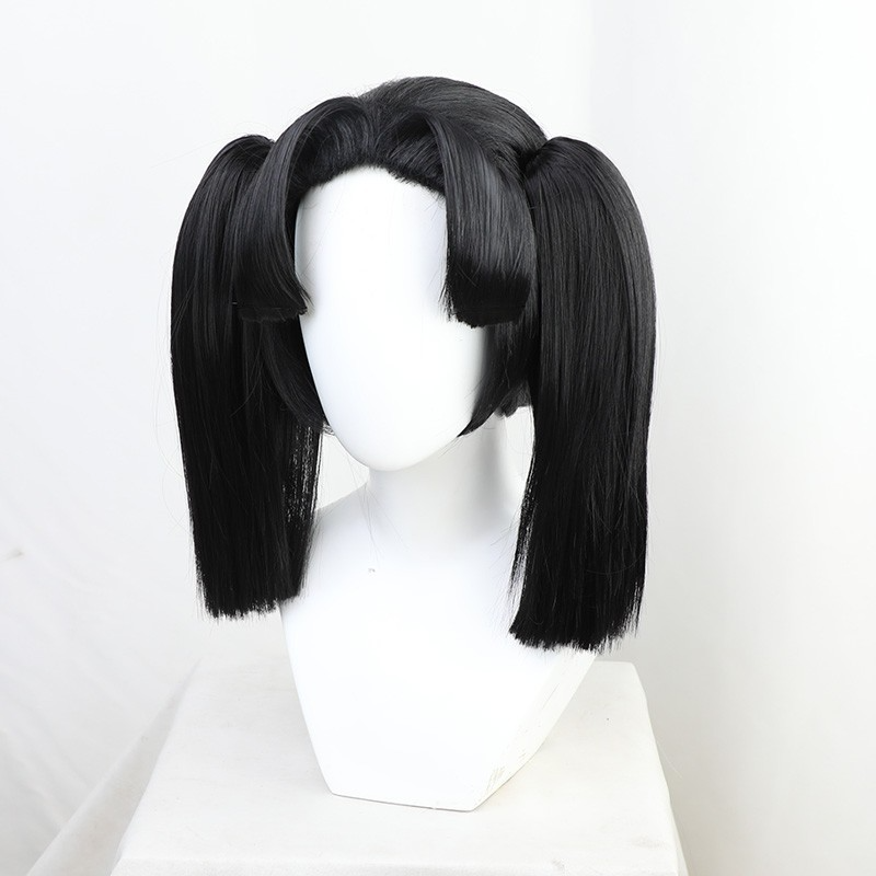 SAKUMETA KANZAIKI AOI Black Cosplay Wig with Twin Tails