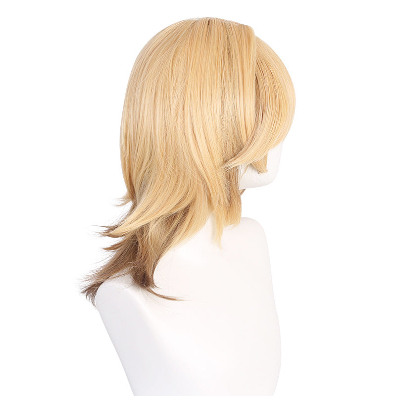 SAKUMETA KAVEH Light Blonde Short Cosplay Wig with Bangs