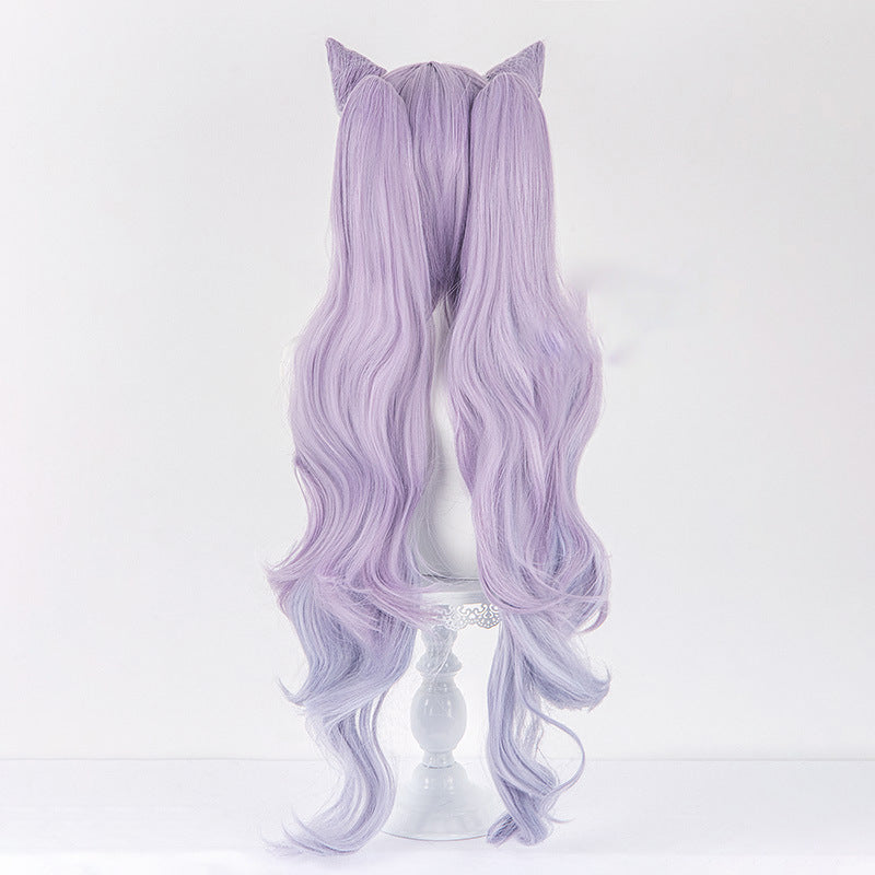 SAKUMETA KEQING Purple Cosplay Wig with Twin Tails