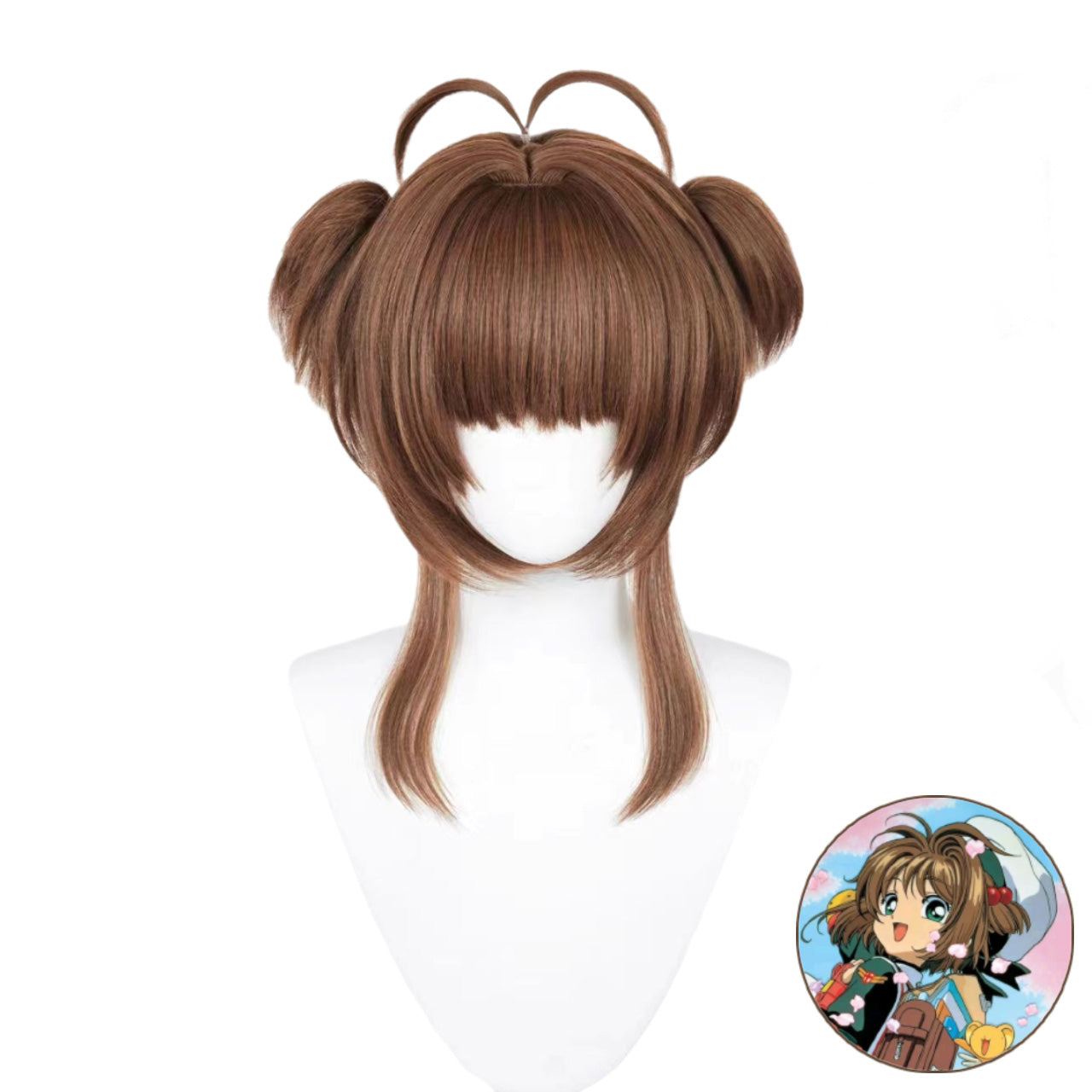 SAKUMETA KINOMOTO SAKURA Brown Short Cosplay Wig