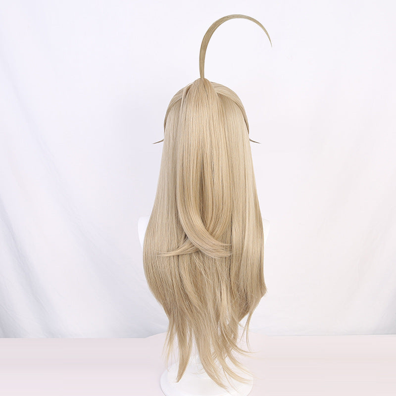 SAKUMETA KIRARA Light Brown and Gold Long Cosplay Wig with Ponytail
