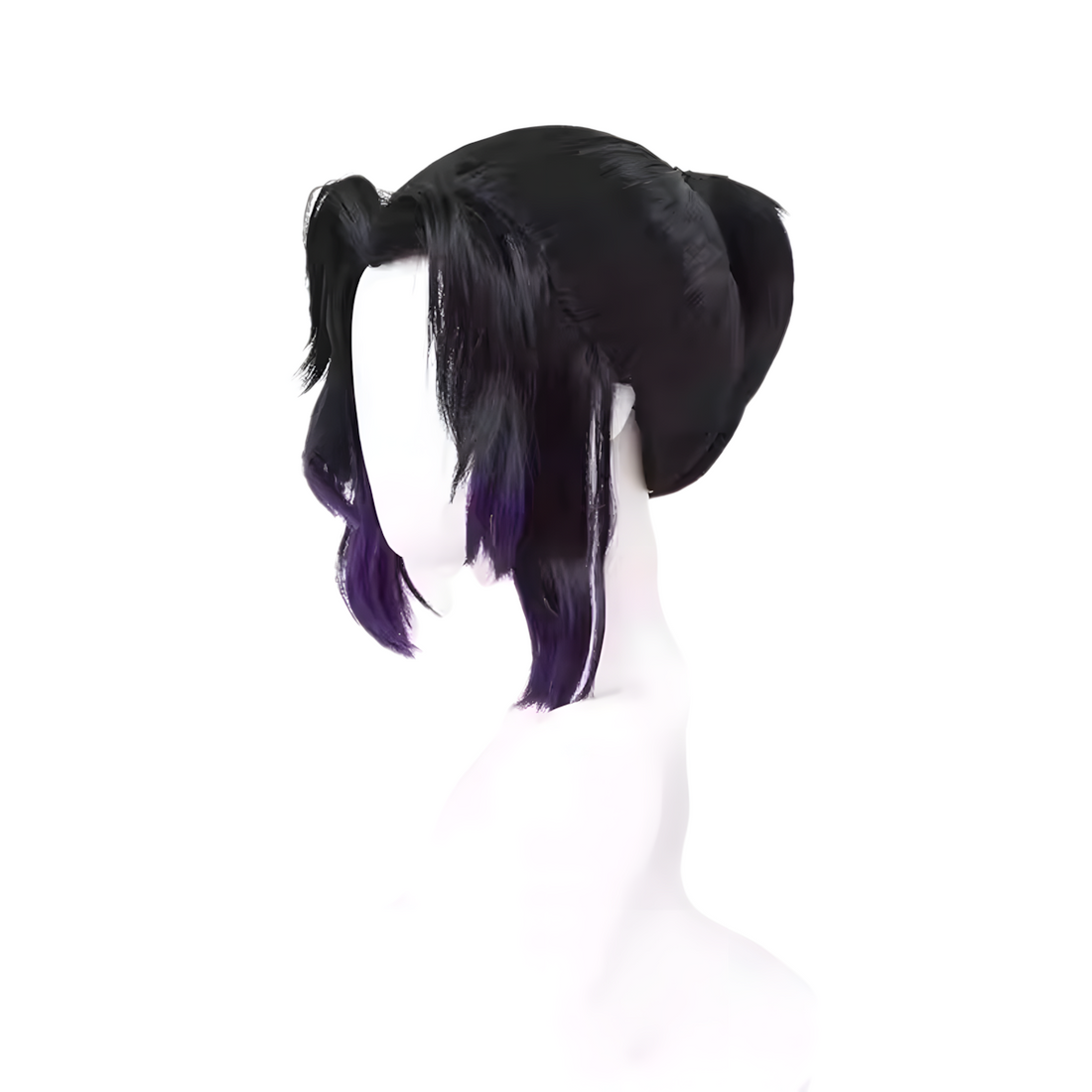 SAKUMETA KOCHOU SHINOBU Black to Purple Ombre Wig with Ponytail