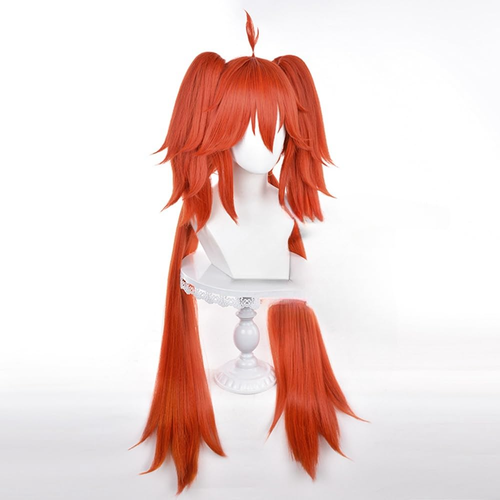 SAKUMETA KOLEDA BELOBOG Red Long Cosplay Wig with Twin Tails