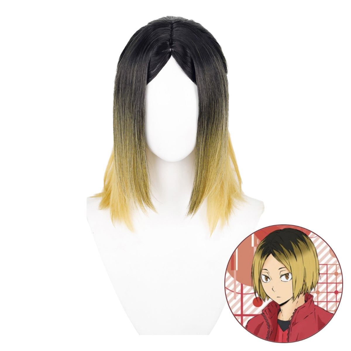 SAKUMETA KOZUME KENMA Gold Black Cosplay Wig