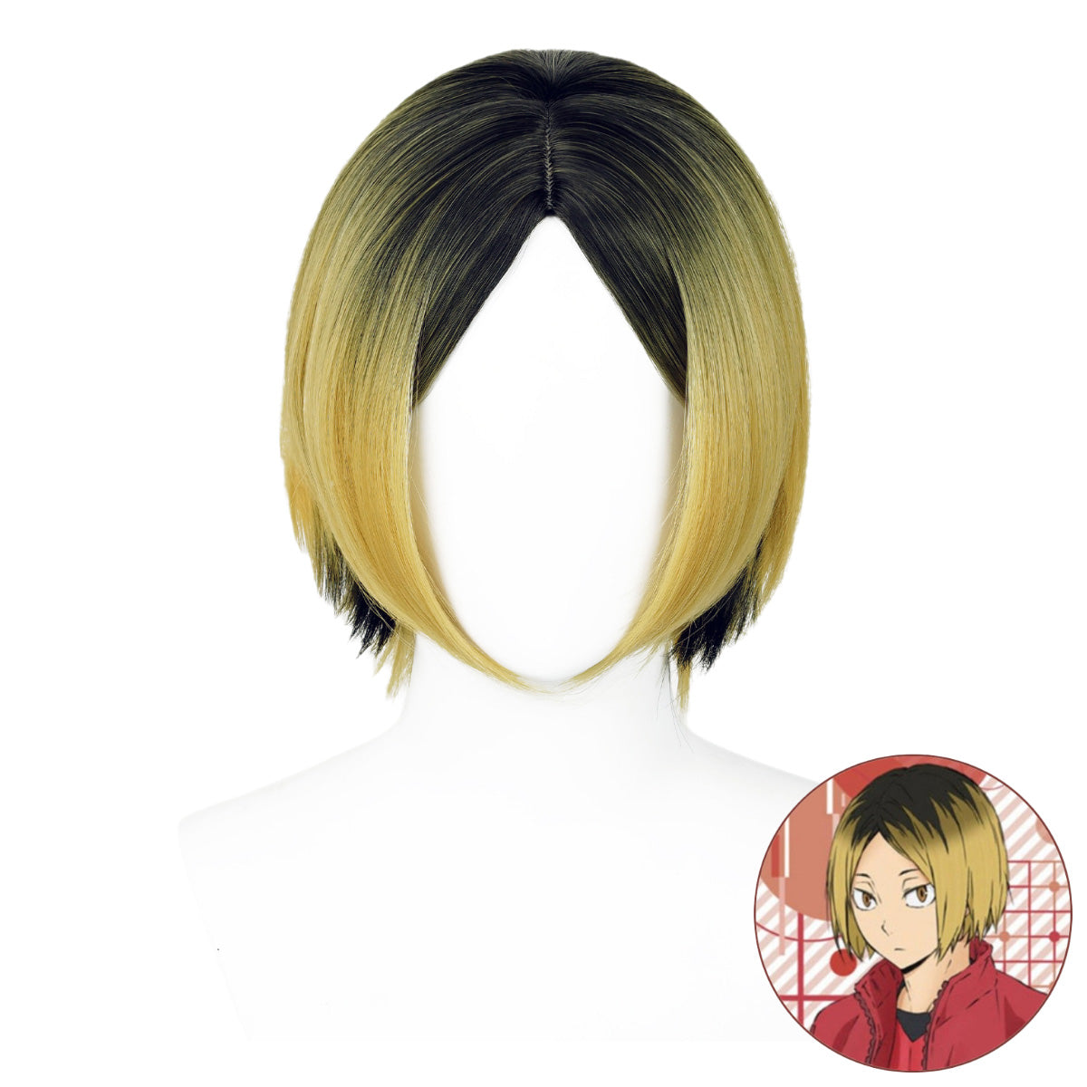 SAKUMETA KOZUME KENMA Gold Black Cosplay Wig