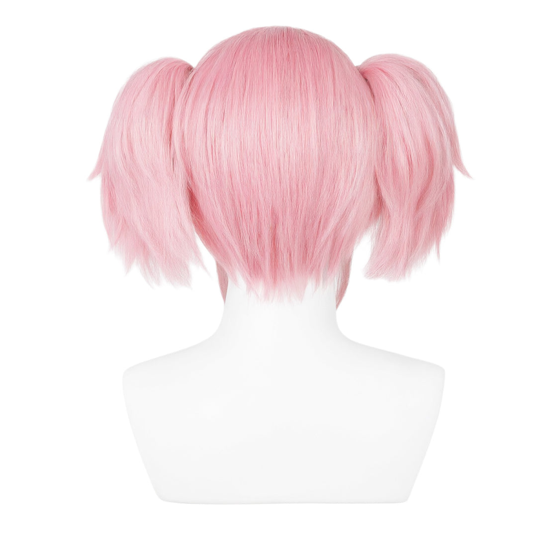 SAKUMETA KANAME MADOKA Pink Short Cosplay Wig with Twin Tails