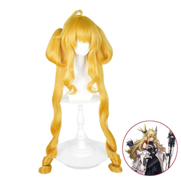 SAKUMETA LEIZI THE THUNDERBRINGER Golden Long Cosplay Wig