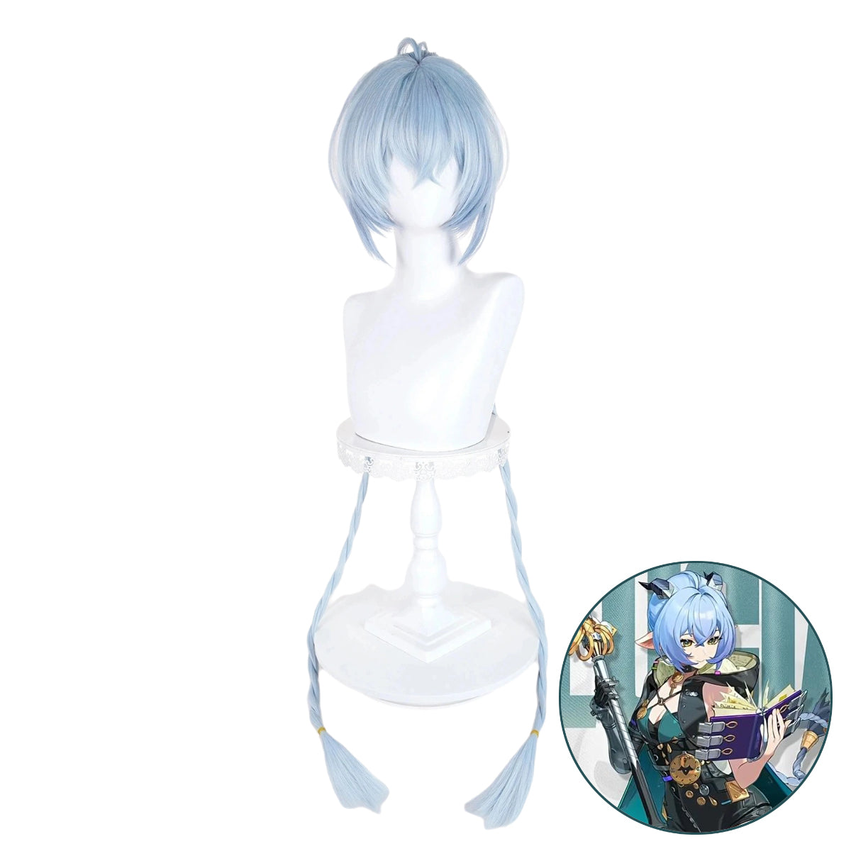 SAKUMETA LUCIA ELOWEN Ice Blue Long Cosplay Wig