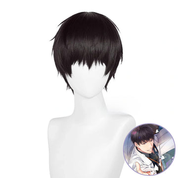 SAKUMETA LUCIEN Black Short Cosplay Wig