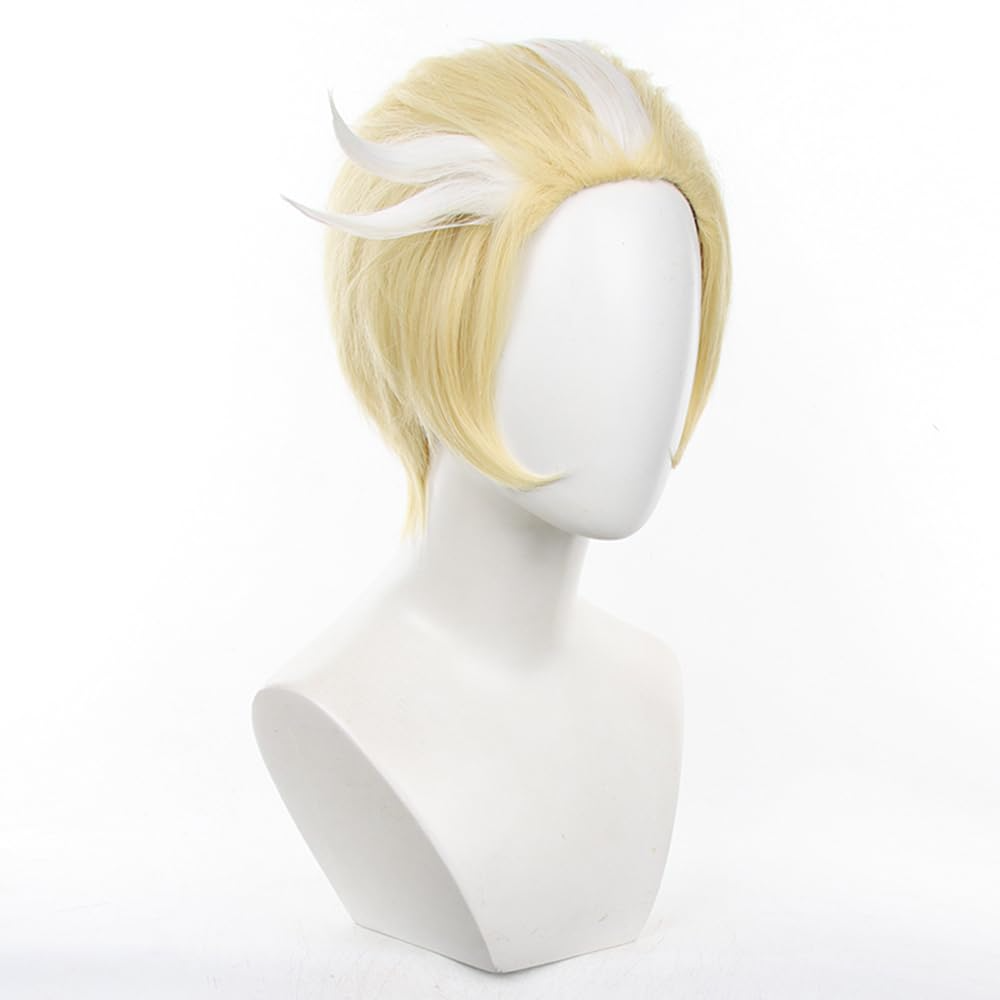 SAKUMETA LUCIFER MORNINGSTAR Gold Short Cosplay Wig