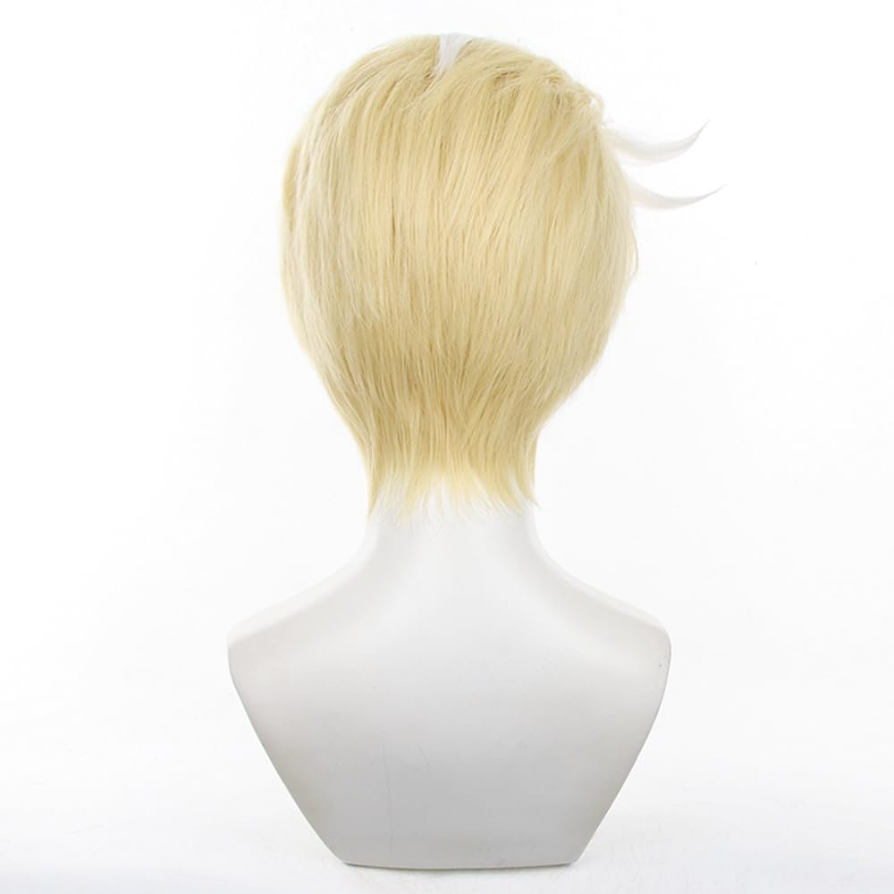 SAKUMETA LUCIFER MORNINGSTAR Gold Short Cosplay Wig