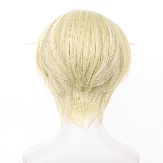 SAKUMETA LUKA Gold Short Cosplay Wig