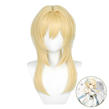 SAKUMETA LUMINE Gold Cosplay Wig with Bangs