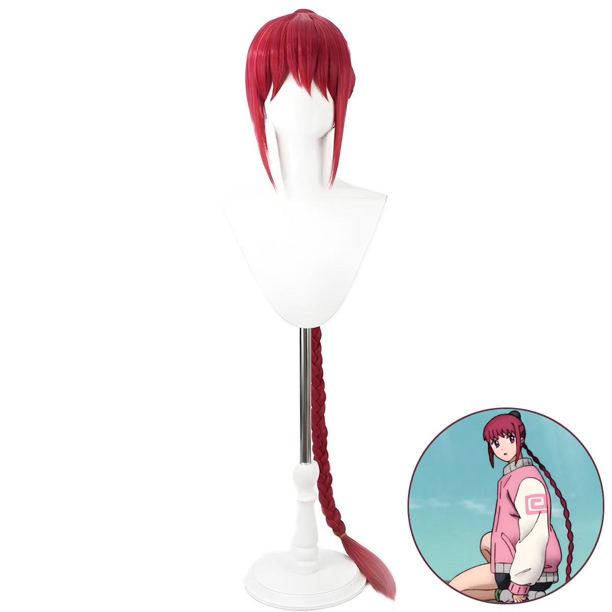 SAKUMETA LU SHAOTANG Red Long Cosplay Wig with Ponytail