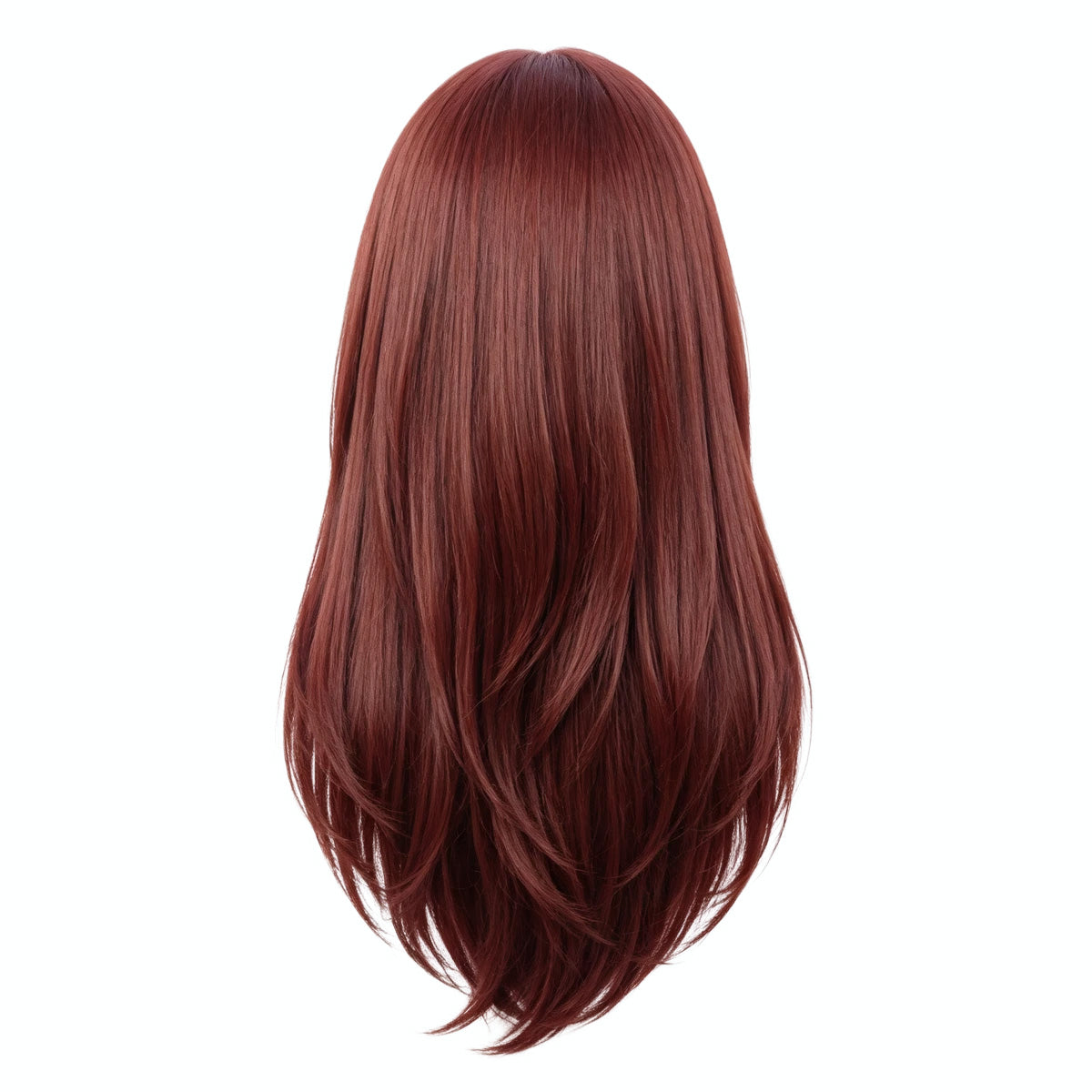 SAKUMETA Long Straight Hair with Curtain Bangs Daily Wig