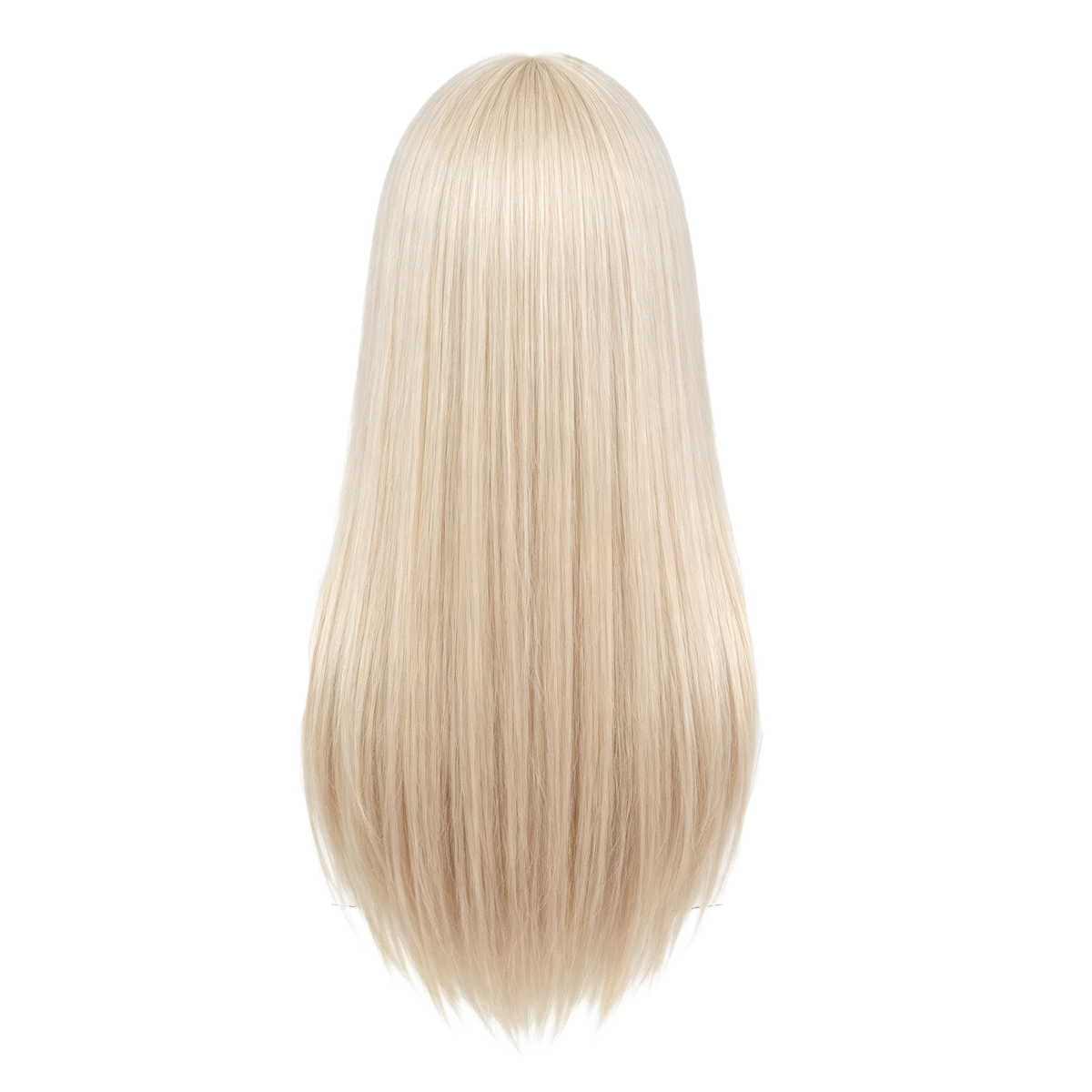SAKUMETA Long Straight Hair with Blunt Bangs Daily Wig