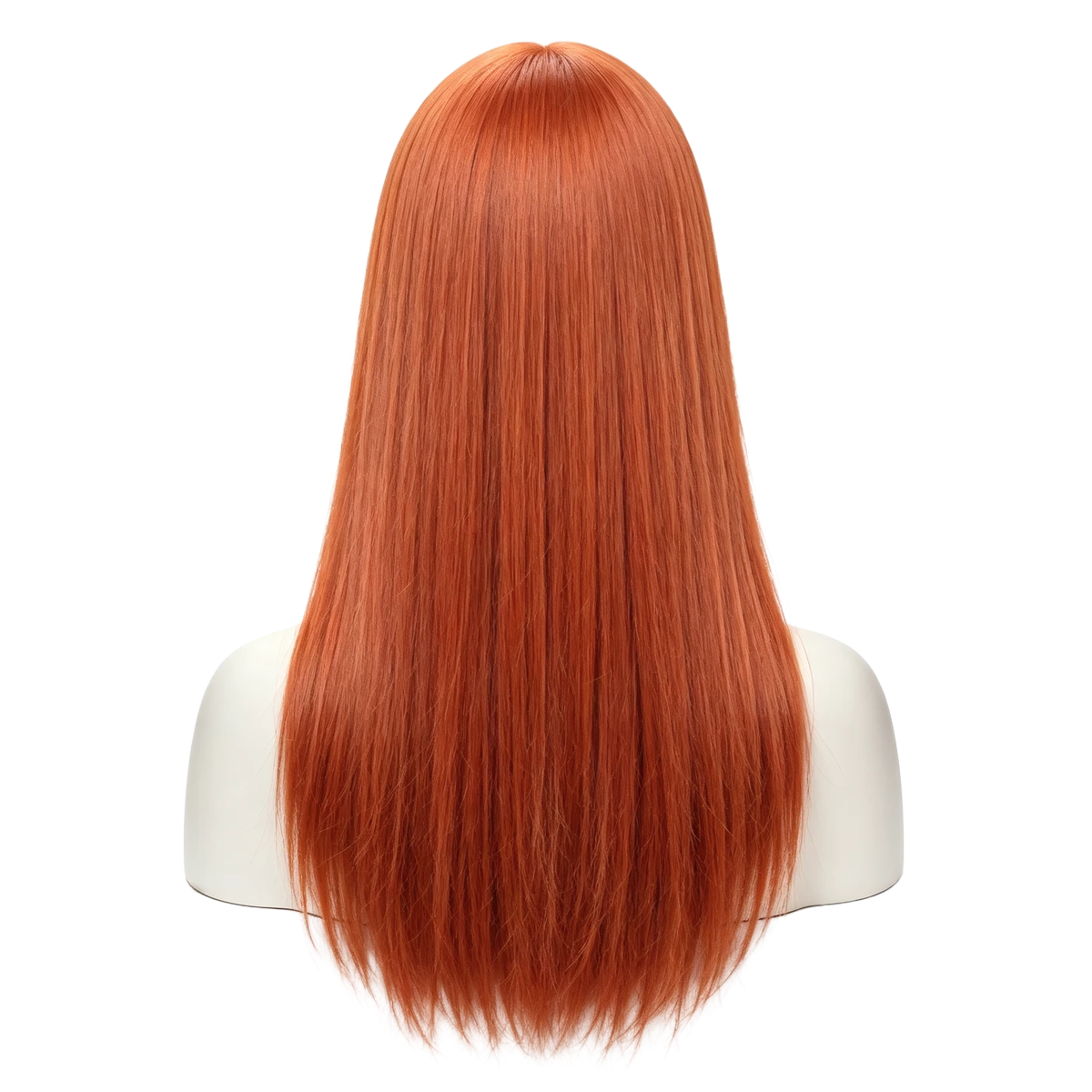 SAKUMETA Long Straight Hair with Blunt Bangs Daily Wig