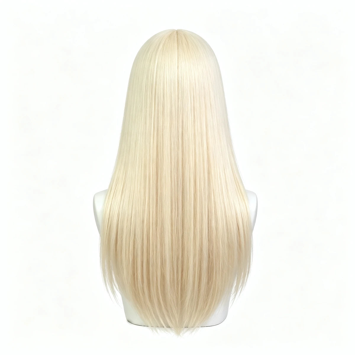 SAKUMETA Long Straight Hair with Blunt Bangs Daily Wig