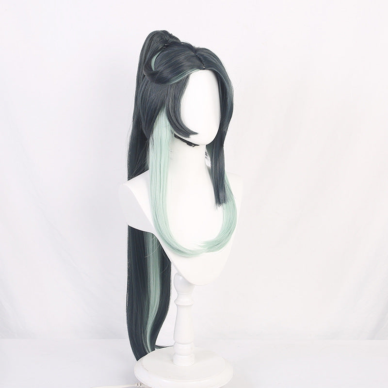 SAKUMETA MADAME PING Green Long Cosplay Wig with Braid