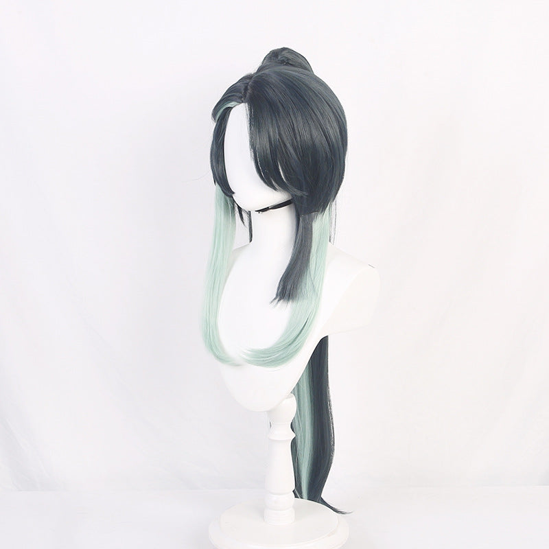 SAKUMETA MADAME PING Green Long Cosplay Wig with Braid