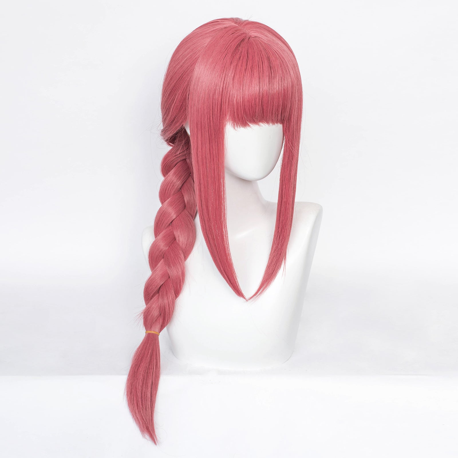 SAKUMETA MAKIMA PINK Cosplay Wigs With  Long Ponytail