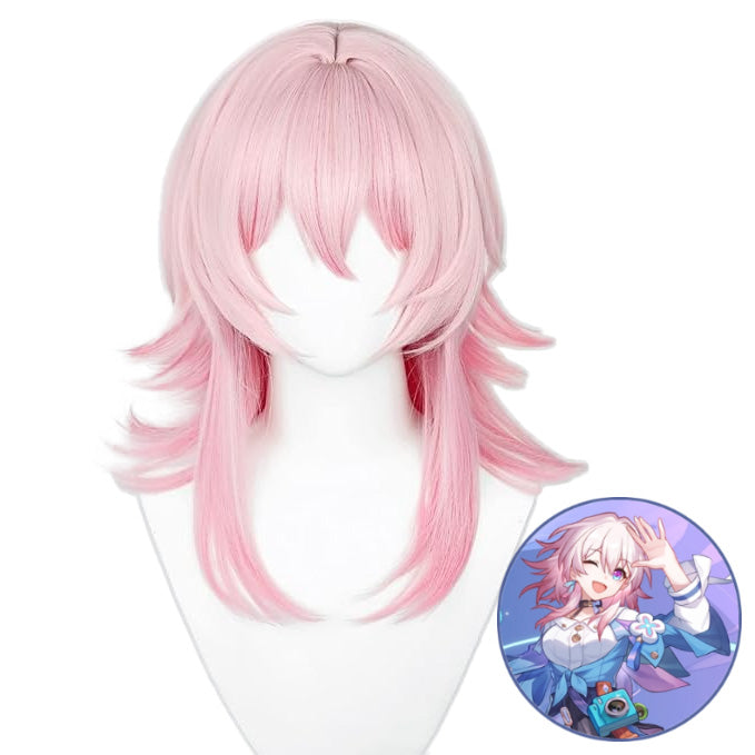 SAKUMETA MARCH 7TH Pink Cosplay Wig