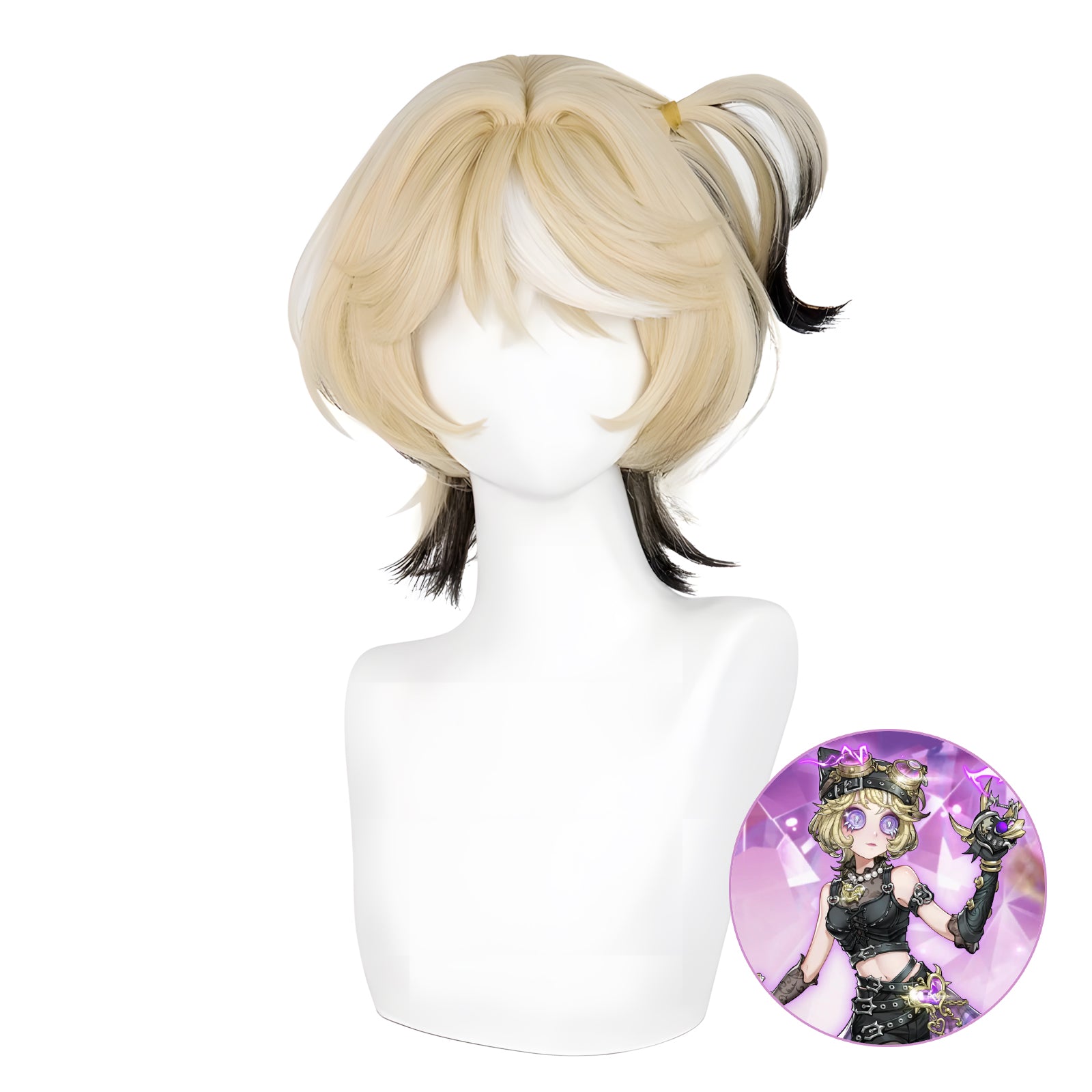 SAKUMETA MECHANIC/TRACY REZNIK/LOCK CORE black and gold gradient cosplay wig