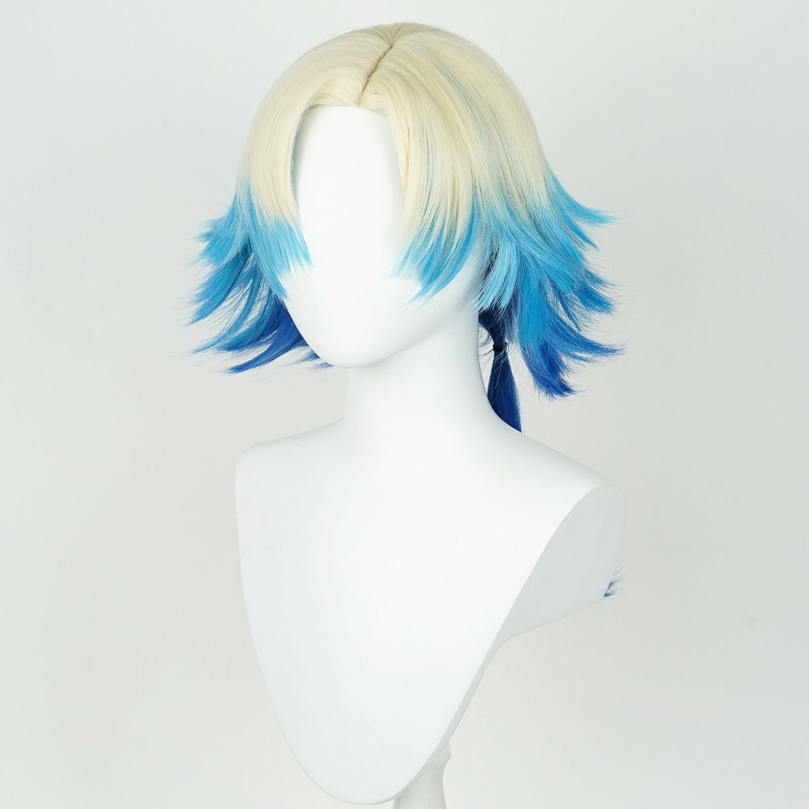 SAKUMETA Michael Kaiser Gold Blue Cosplay Wig with Braids