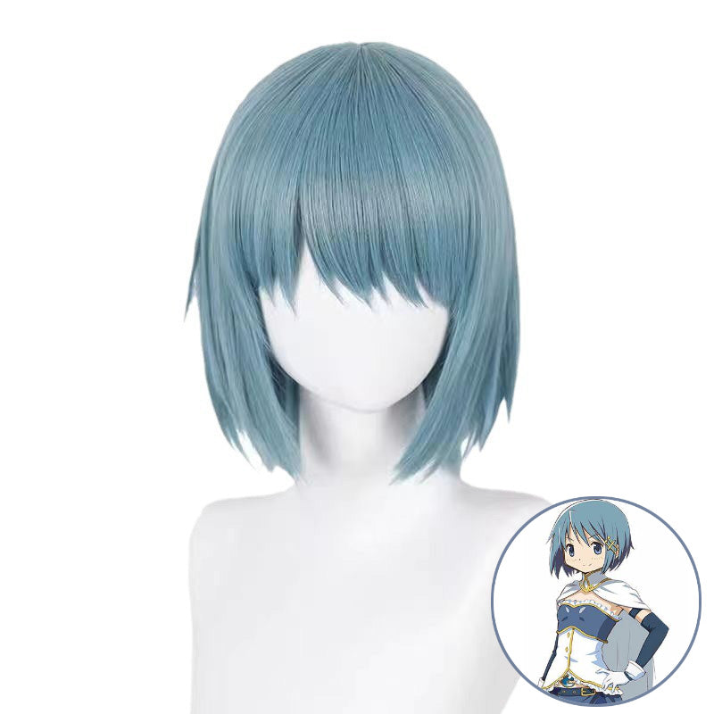 SAKUMETA MIKI SAYAKA Dark Green Short Cosplay Wig