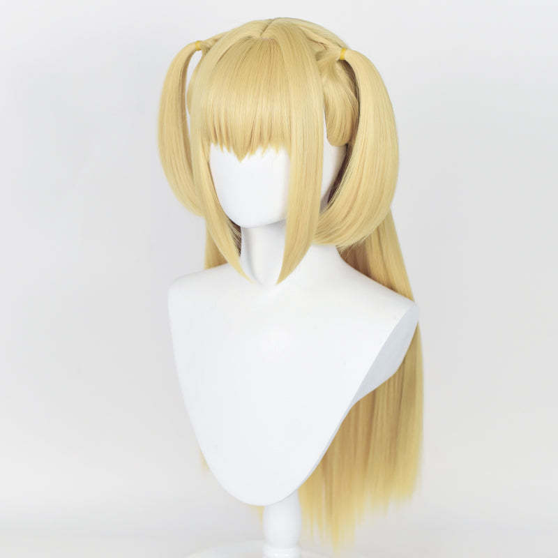 SAKUMETA MISA AMANE Gold Cosplay Wig Ponytails