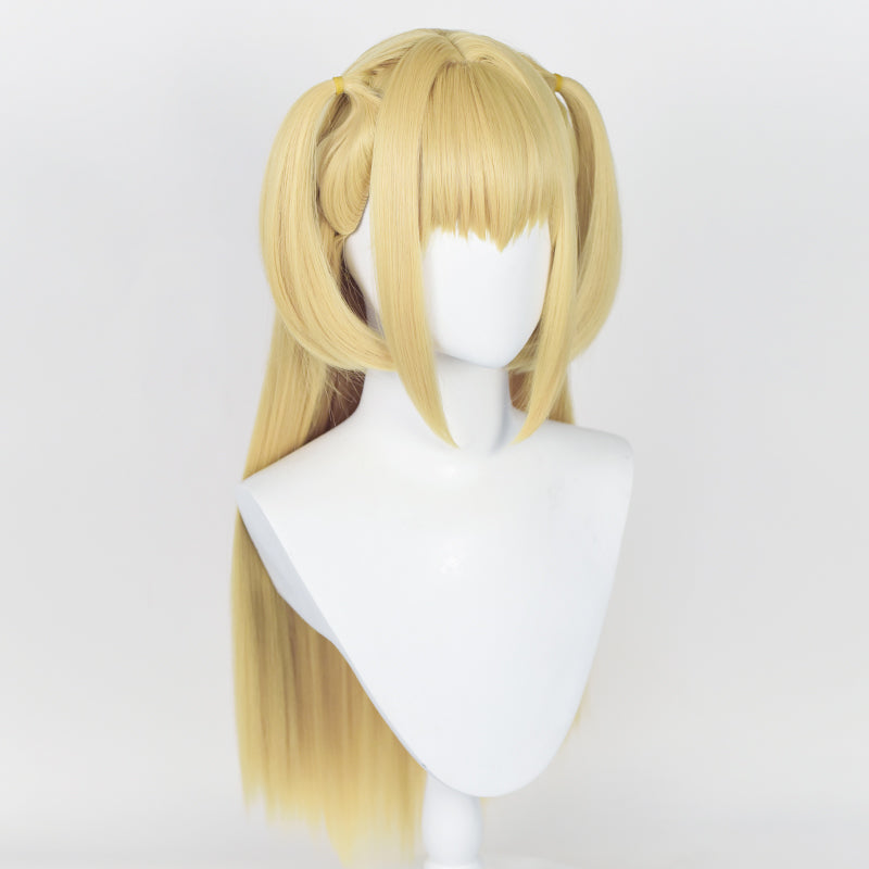 SAKUMETA MISA AMANE Gold Cosplay Wig Ponytails