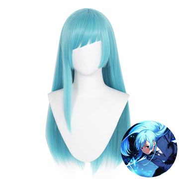 SAKUMETA MIWA KASUMI Blue Long Cosplay Wig