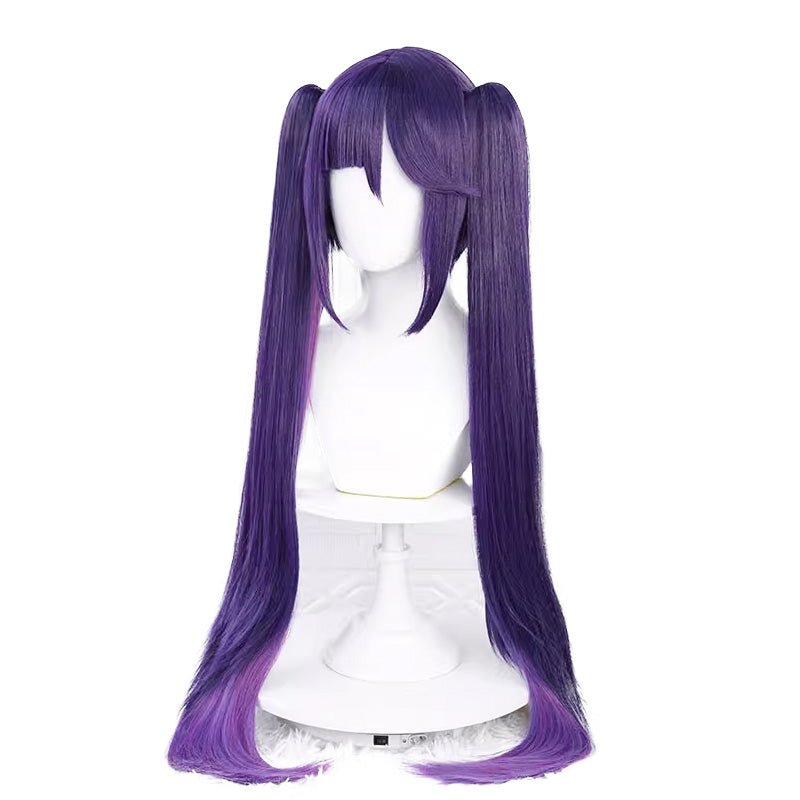 SAKUMETA MONA Purple Long Cosplay Wig with Twin Tails