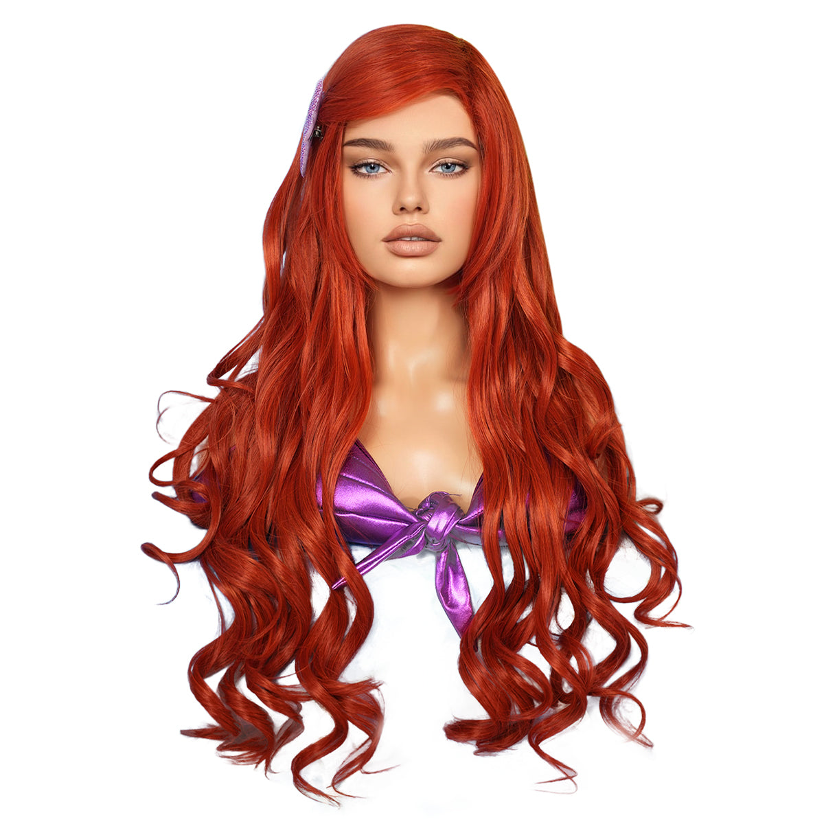 SAKUMETA Mermaid Long Body Wave Cosplay Wig for The Little Mermaid