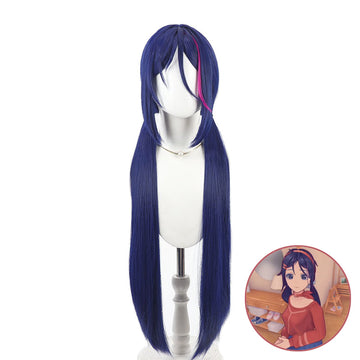 SAKUMETA Mita Blue Long Cosplay Wig