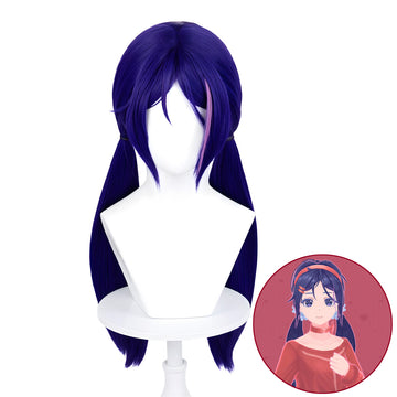 SAKUMETA Mita Blue Long Cosplay Wig