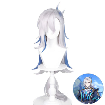 SAKUMETA NEUVILLETTE Blue Long Cosplay Wig