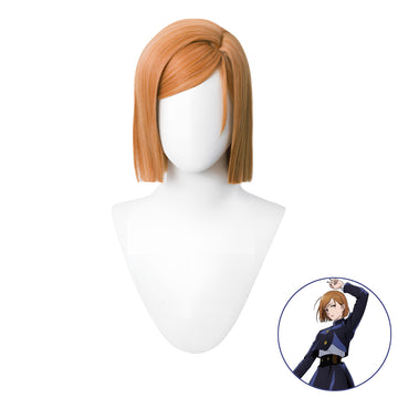 SAKUMETA NOBARA KUGISAKI Orange Brown Cosplay Wig