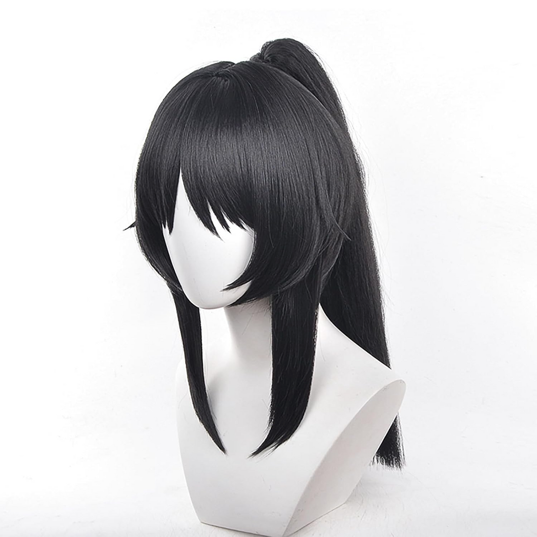 SAKUMETA Nekomiya Mana Black Long Cosplay Wig with Bangs