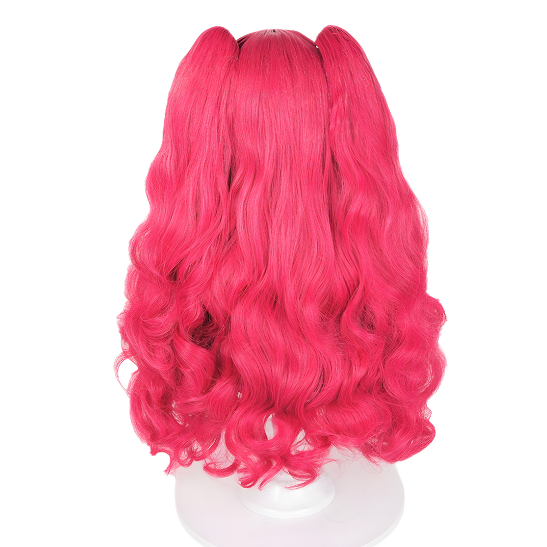 SAKUMETA PINKIE PIE Long Magenta Cosplay Wig with Curly Ponytail