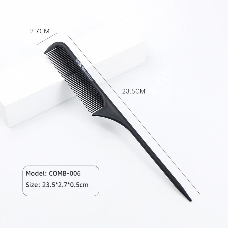 Professional Round-Tip Flat Teeth Carbon Fiber Styling Comb
