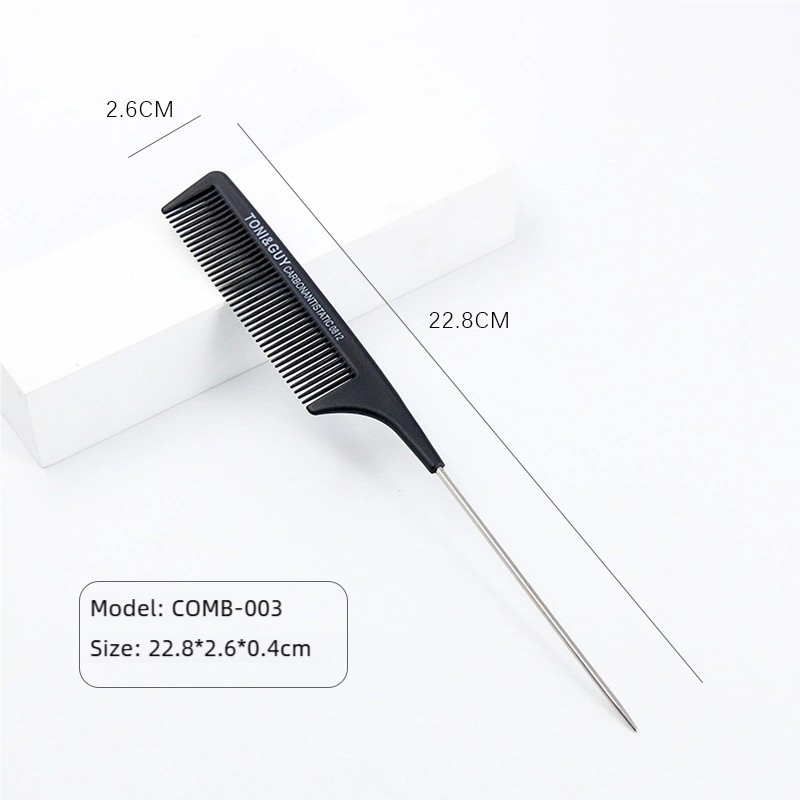 Professional Ultra-Fine Teeth Styling Comb with Stainless Steel Pintail