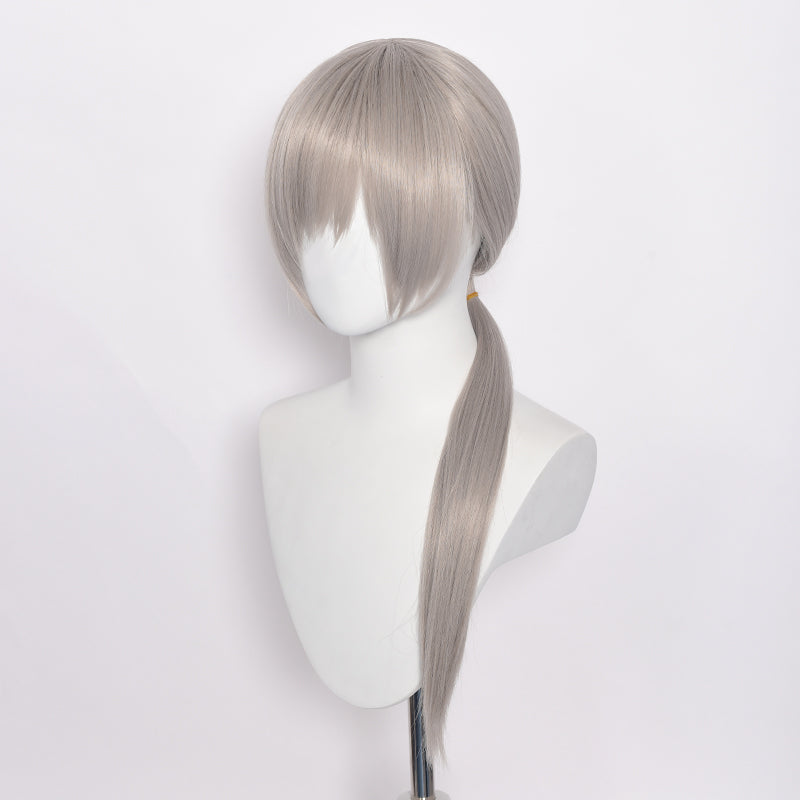 SAKUMETA QUANXI SILVER Cosplay Wigs With Long Ponytail