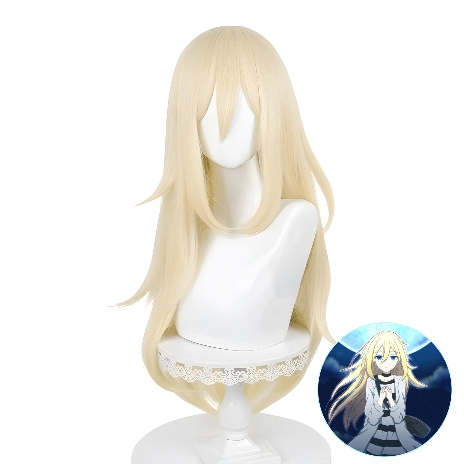 SAKUMETA RACHEL GARDNER/RAY Light Gold Long Cosplay Wig