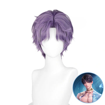 SAKUMETA RAFAYEL Purple Short Cosplay Wig