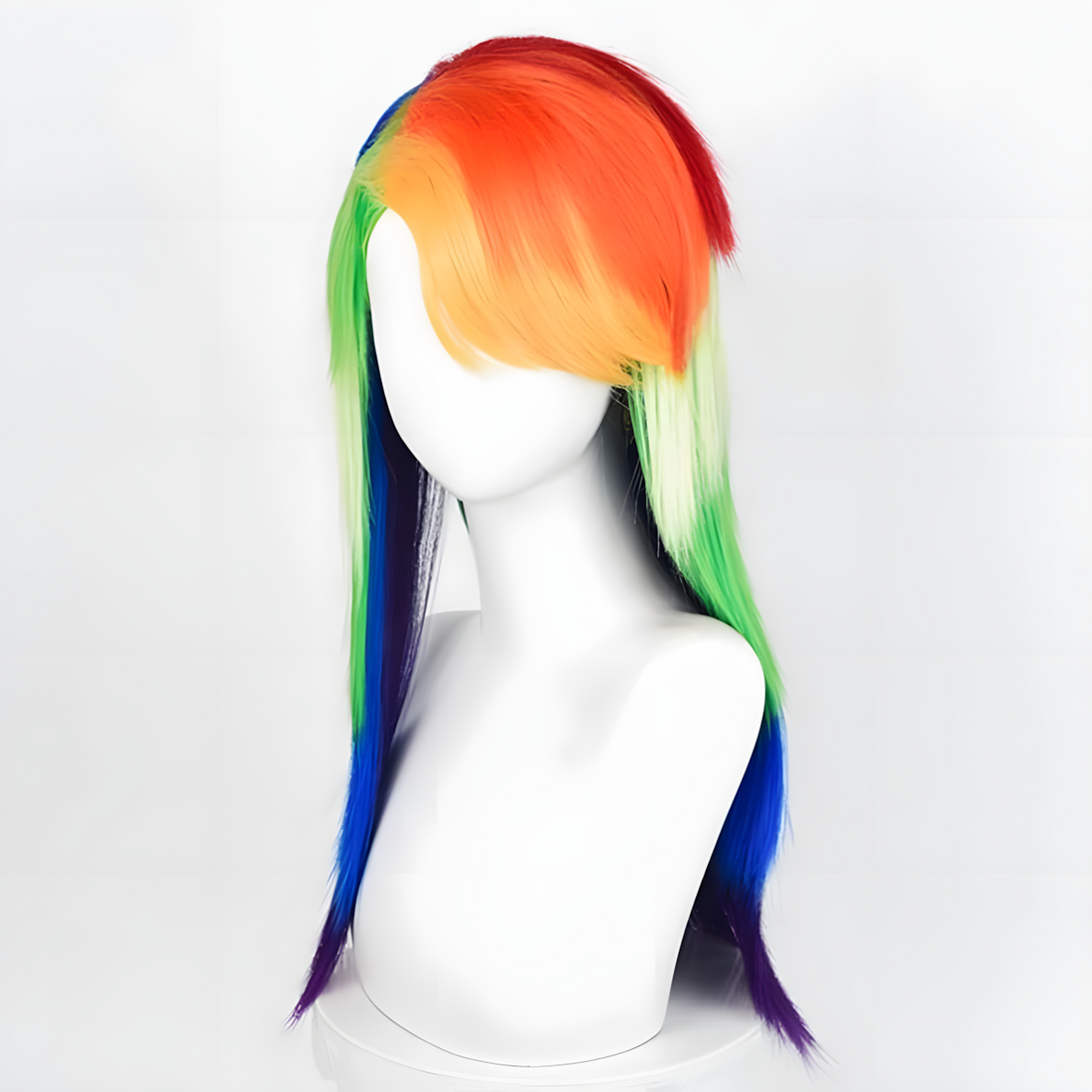 SAKUMETA RAINBOW DASH Rainbow Color Long Cosplay Wig