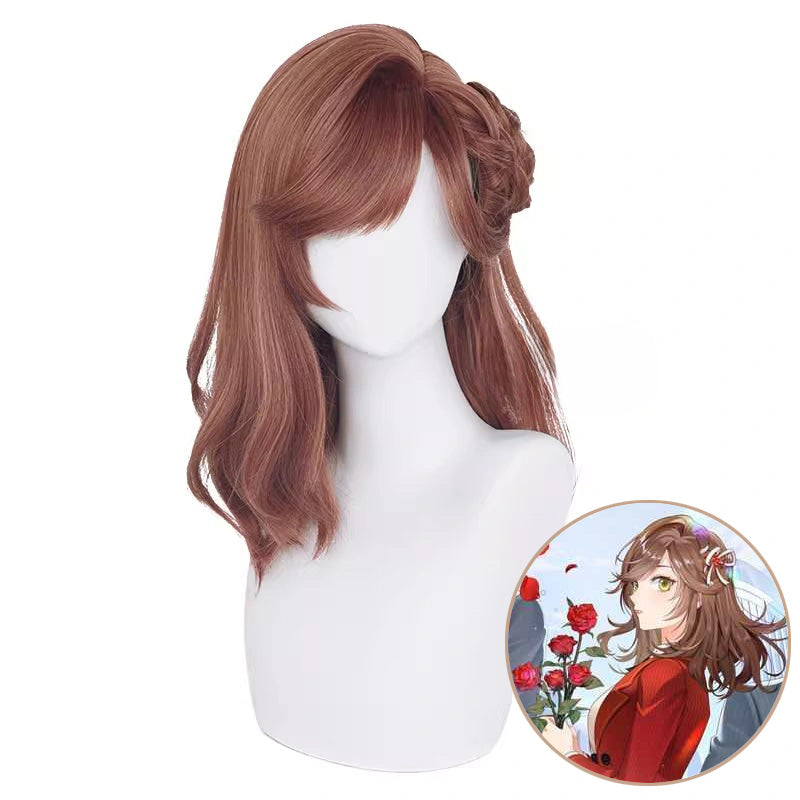 SAKUMETA ROSE Brown Long Cosplay Wig