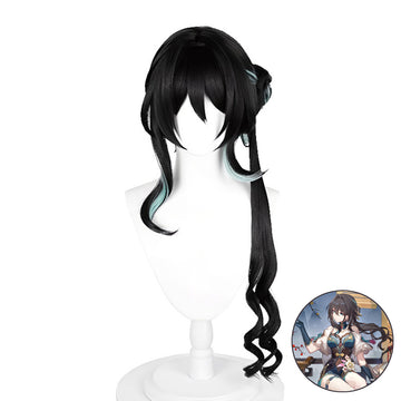 SAKUMETA RUAN MEI Black Long Cosplay Wig