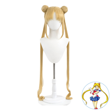 SAKUMETA SAILOR MOON TSUKINO USAGI Gold Cosplay Wig